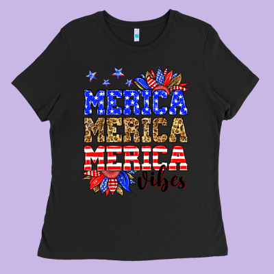 Merica Merica Merica Vibes Ladies Tee Designed By Neo Western