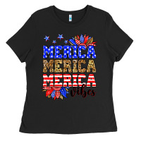 Black Merica merica merica vibes Ladies Tee - Neo Western