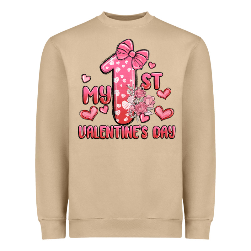 My First Valentines Day Heavyweight Sweatshirt by MaliasSmallBusiness | Teevron