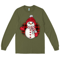Army Green snowman christmas Long Sleeve Tee - JahusDesignShop
