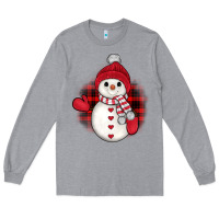 Heather Grey snowman christmas Long Sleeve Tee - JahusDesignShop
