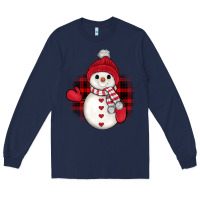 Navy snowman christmas Long Sleeve Tee - JahusDesignShop