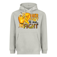 Moon Dust Her fight is our fight Childhood Cancer yellow Heavyweight Hoodie - NancyCooperArtShop