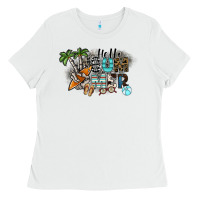 White hello summer Ladies Tee - SublimationCraftShop