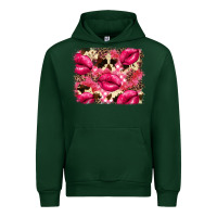 Forest Green Valentine's Day pink plaid red glitter cowhide Urban Hoodie - FaDigitalArtStudio