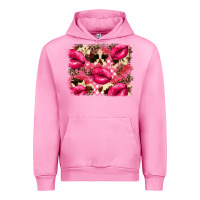 Fuchsia Pink Valentine's Day pink plaid red glitter cowhide Urban Hoodie - FaDigitalArtStudio