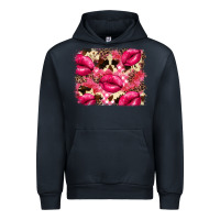 Navy Valentine's Day pink plaid red glitter cowhide Urban Hoodie - FaDigitalArtStudio