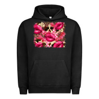 Pigment Black Valentine's Day pink plaid red glitter cowhide Urban Hoodie - FaDigitalArtStudio