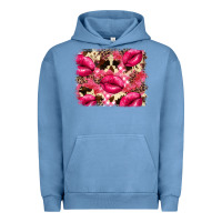 Pigment Pebble Blue Valentine's Day pink plaid red glitter cowhide Urban Hoodie - FaDigitalArtStudio