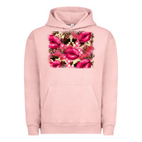 Pigment Salmon Valentine's Day pink plaid red glitter cowhide Urban Hoodie - FaDigitalArtStudio