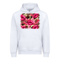 White Valentine's Day pink plaid red glitter cowhide Urban Hoodie - FaDigitalArtStudio