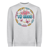 Heather Grey tu eres inspiration Heavyweight Sweatshirt - MaliasSmallBusiness