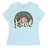 Baby Blue be kind   leopard Ladies Tee - JahusDesignShop