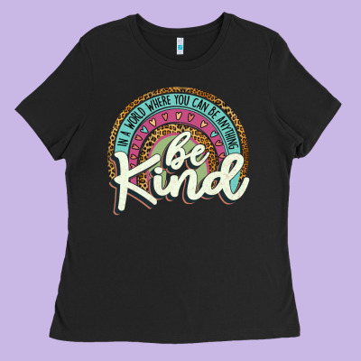 Be Kind   Leopard Ladies Tee Designed By Jahusdesignshop