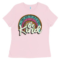Bubblegum Pink be kind   leopard Ladies Tee - JahusDesignShop