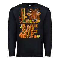 Black Love fall cow Premium Sweatshirt - NancyCooperArtShop