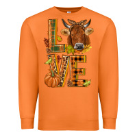 Carrot Love fall cow Premium Sweatshirt - NancyCooperArtShop