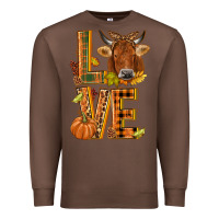 Chestnut Love fall cow Premium Sweatshirt - NancyCooperArtShop