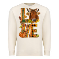 Sandshell Love fall cow Premium Sweatshirt - NancyCooperArtShop