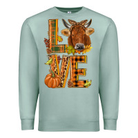 Seafoam Love fall cow Premium Sweatshirt - NancyCooperArtShop