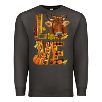 Smoke Love fall cow Premium Sweatshirt - NancyCooperArtShop