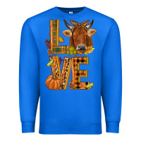 True Royal Love fall cow Premium Sweatshirt - NancyCooperArtShop