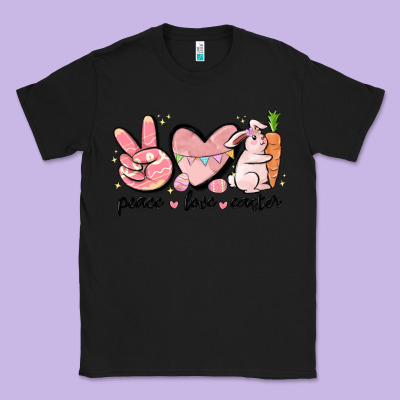 Peace Love Easter Classic Tee Designed By Maliassmallbusiness