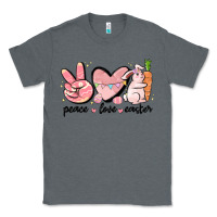 Charcoal Heather peace love easter Classic Tee - MaliasSmallBusiness
