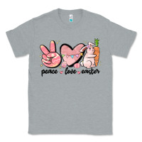 Heather Grey peace love easter Classic Tee - MaliasSmallBusiness