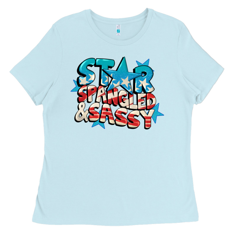 Star Spangled And Sassy 4th Of July Ladies Tee by CowGirlArtShop | Teevron