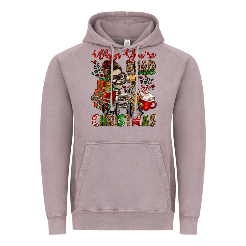 When You're Dead Inside But It's Christmas Vintage Hoodie by Jasminsmagicworld | Teevron