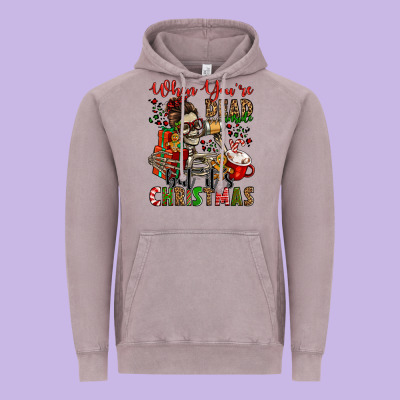 When You're Dead Inside But It's Christmas Vintage Hoodie Designed By Jasminsmagicworld