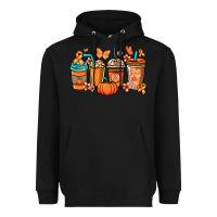 Black Kidney Cancer coffee cups orange ribbon Heavyweight Hoodie - NancyCooperArtShop