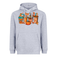 Heather Grey Kidney Cancer coffee cups orange ribbon Heavyweight Hoodie - NancyCooperArtShop