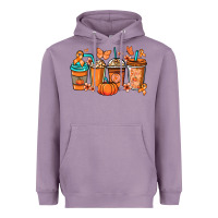 Lavender Kidney Cancer coffee cups orange ribbon Heavyweight Hoodie - NancyCooperArtShop
