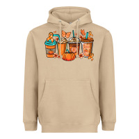 Mushroom Kidney Cancer coffee cups orange ribbon Heavyweight Hoodie - NancyCooperArtShop