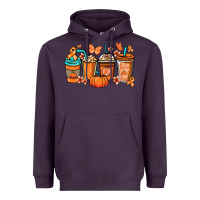 Plum Kidney Cancer coffee cups orange ribbon Heavyweight Hoodie - NancyCooperArtShop