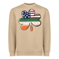 Mushroom st patricks day shamrock american flag Heavyweight Sweatshirt - MaliasSmallBusiness