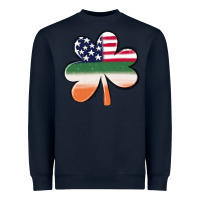 Navy st patricks day shamrock american flag Heavyweight Sweatshirt - MaliasSmallBusiness