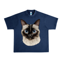 Navy siamese face Urban Heavy Tee - LillyAllenDesigns