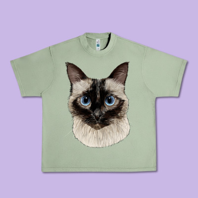 Siamese Face Urban Heavy Tee Designed By Lillyallendesigns