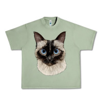 Oil Green siamese face Urban Heavy Tee - LillyAllenDesigns