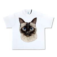 White siamese face Urban Heavy Tee - LillyAllenDesigns