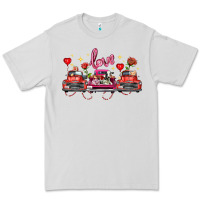 Dove Grey valentine's day farm trucks farm animals Premium Tee - FaDigitalArtStudio