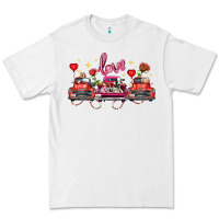 White valentine's day farm trucks farm animals Premium Tee - FaDigitalArtStudio