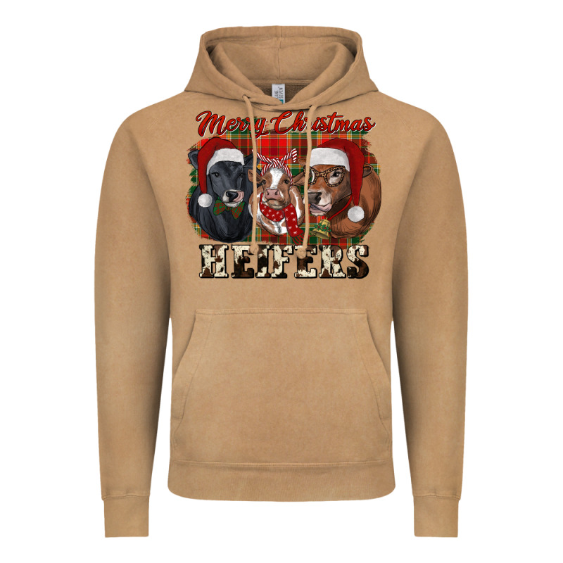Merry Christmas Heifers Vintage Hoodie by RanaPortraitStore | Teevron