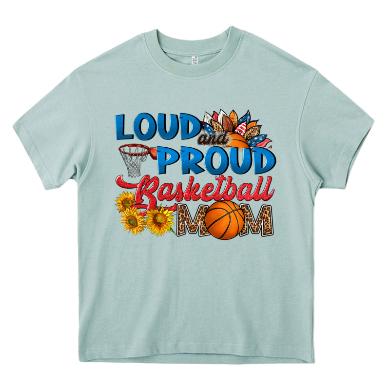 Loud And Proud Basketball Mom Heavy Core Tee by HRA Design Shop | Teevron
