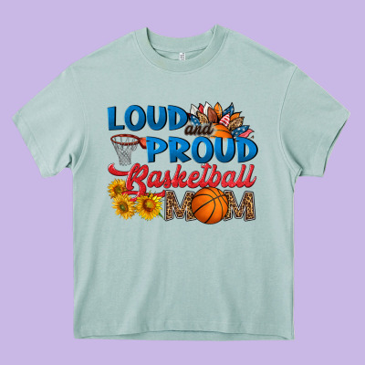 Loud And Proud Basketball Mom Heavy Core Tee Designed By Hra Design Shop
