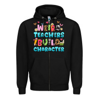 Black weird teachers build character Zipper Hoodie - Artiststas