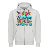 Dove Grey weird teachers build character Zipper Hoodie - Artiststas